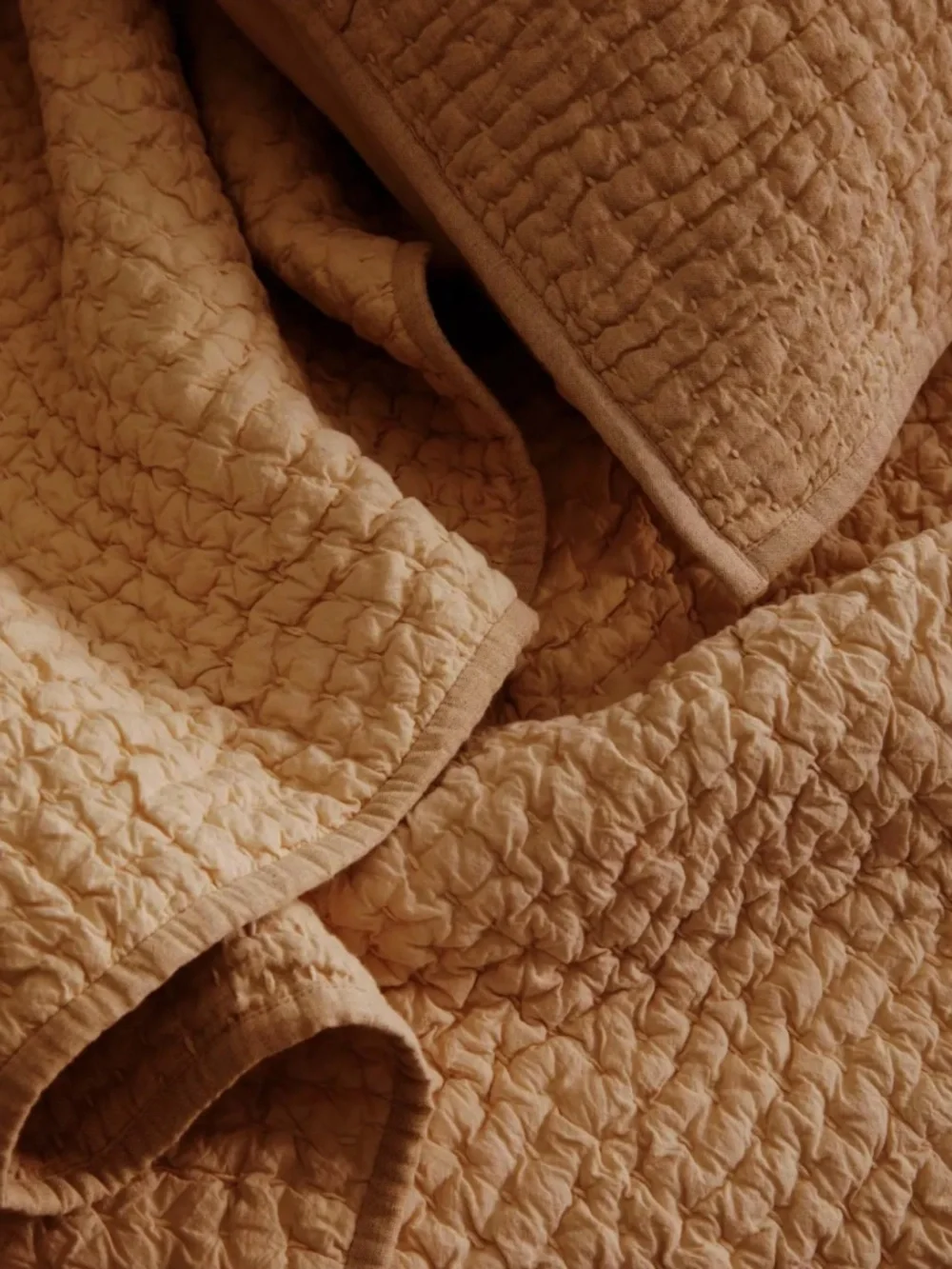European Linen Cotton Stitch King Sham Set Terracotta
